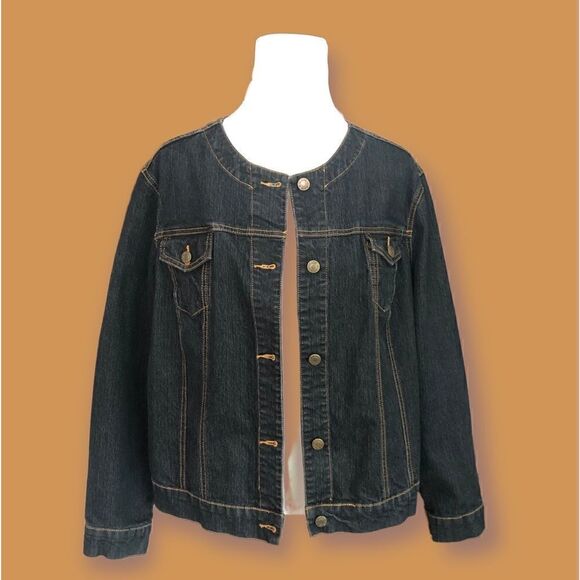 Denim Jacket Be Kind Custom Back Panel - 1XL - Like New Condition Urban flair - Picture 2 of 14